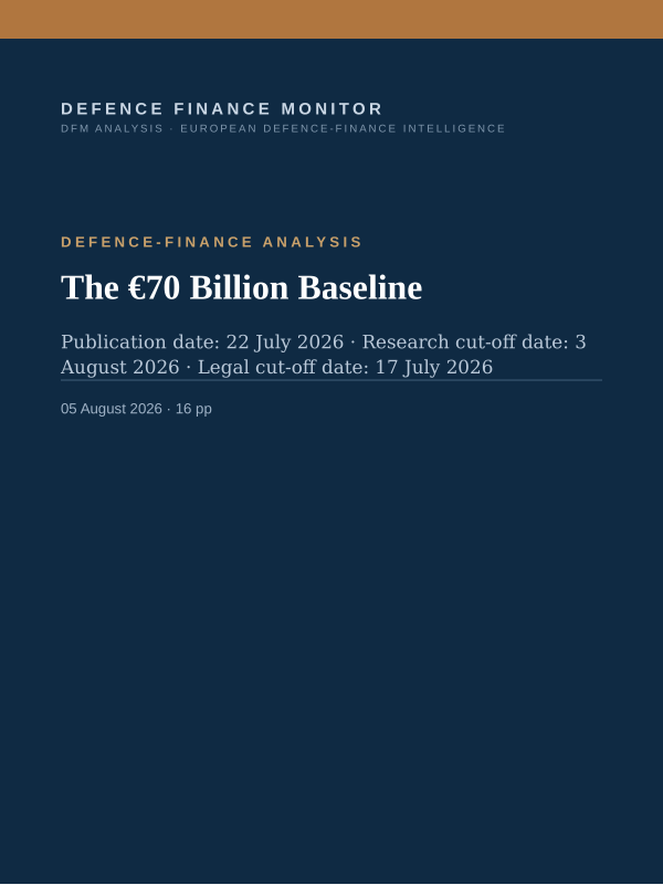 Cover of The €70 Billion Baseline