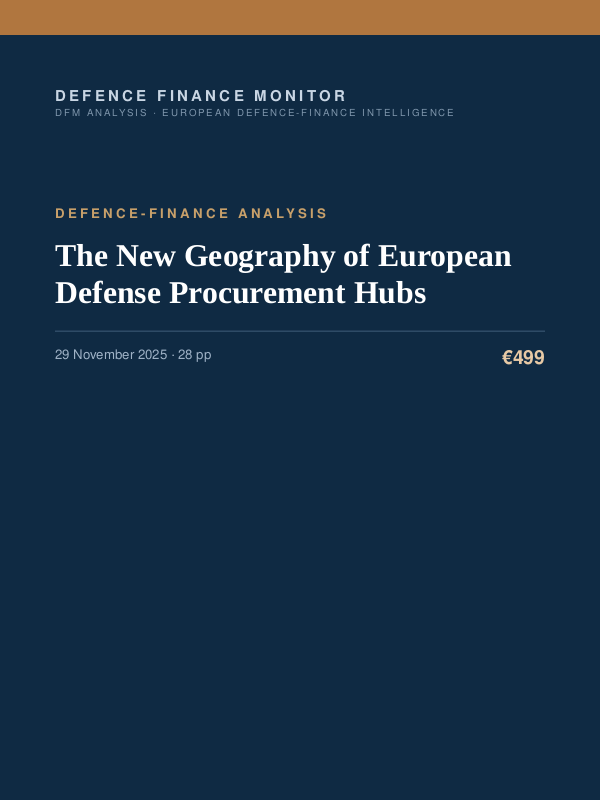 Cover of The New Geography of European Defense Procurement Hubs