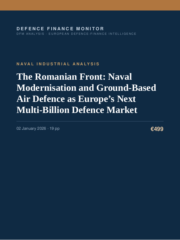 Cover of The Romanian Front: Naval Modernisation and Ground-Based Air Defence as Europe’s Next Multi-Billion Defence Market