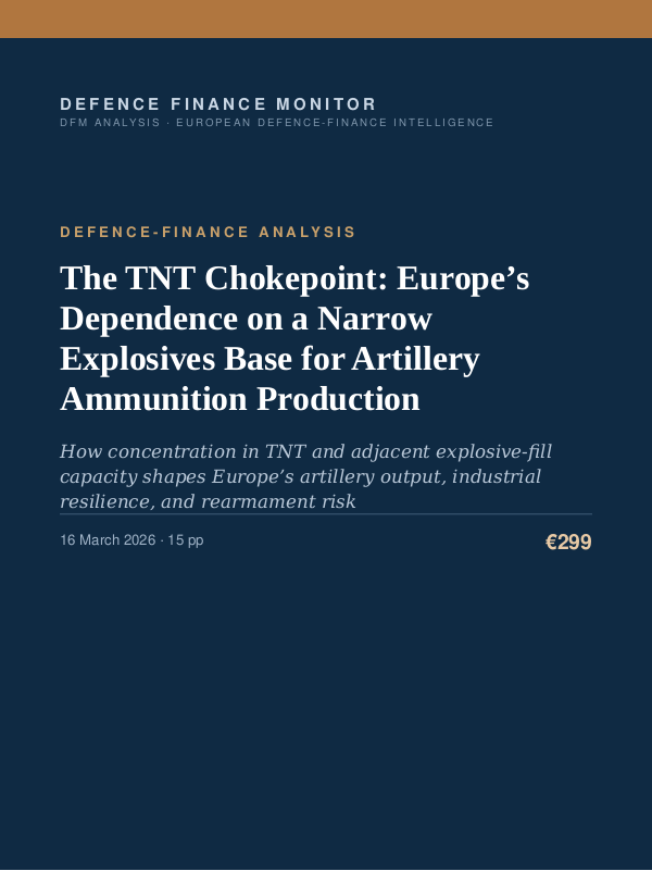 Cover of The TNT Chokepoint: Europe’s Dependence on a Narrow Explosives Base for Artillery Ammunition Production