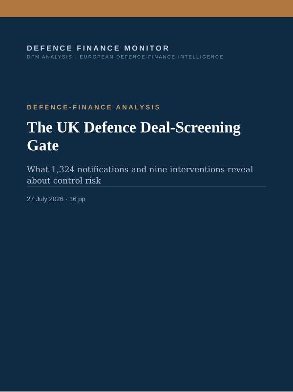 Cover of The UK Defence Deal-Screening Gate
