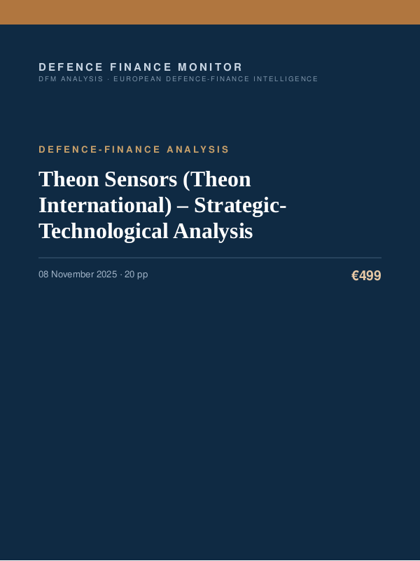 Cover of Theon Sensors (Theon International) – Strategic-Technological Analysis