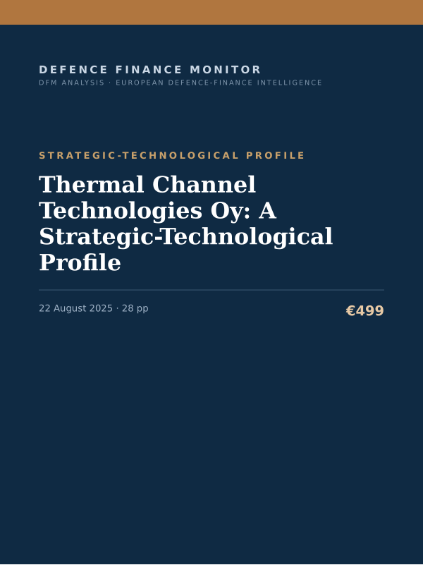 Cover of the DFM report “Thermal Channel Technologies Oy: A Strategic-Technological Profile” — Strategic-Technological Profile, 28-page PDF
