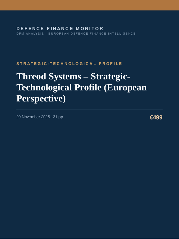 Cover of the DFM report “Threod Systems – Strategic-Technological Profile (European Perspective)” — Strategic-Technological Profile, 31-page PDF