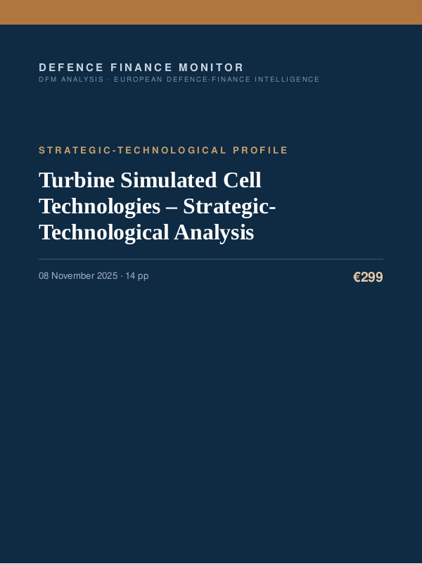 Cover of Turbine Simulated Cell Technologies – Strategic-Technological Analysis