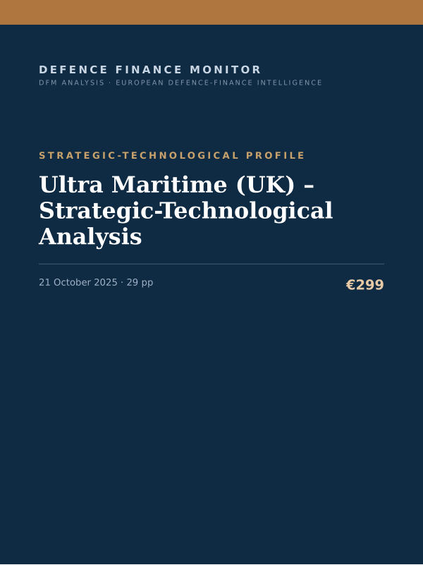 Cover of the DFM report “Ultra Maritime (UK) – Strategic-Technological Analysis” — Strategic-Technological Profile, 29-page PDF