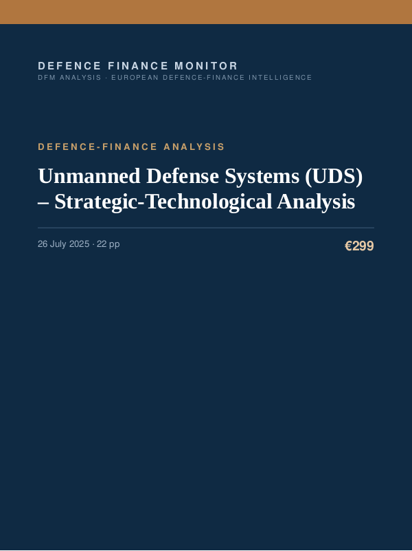 Cover of Unmanned Defense Systems (UDS) – Strategic-Technological Analysis
