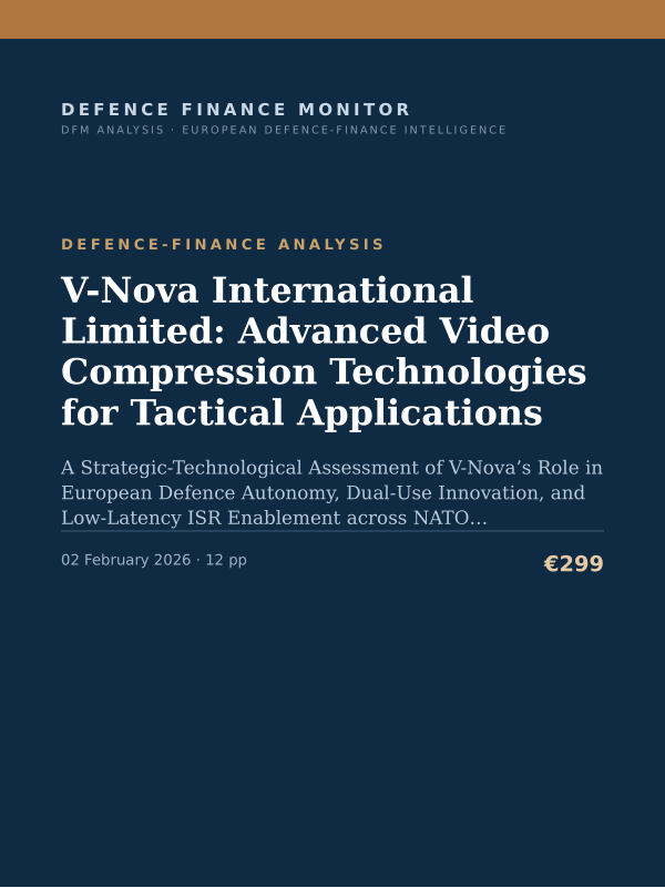 Cover of V-Nova International Limited: Advanced Video Compression Technologies for Tactical Applications