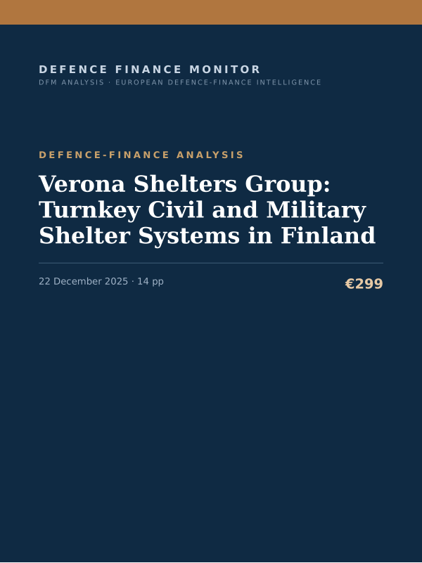 Cover of Verona Shelters Group: Turnkey Civil and Military Shelter Systems in Finland