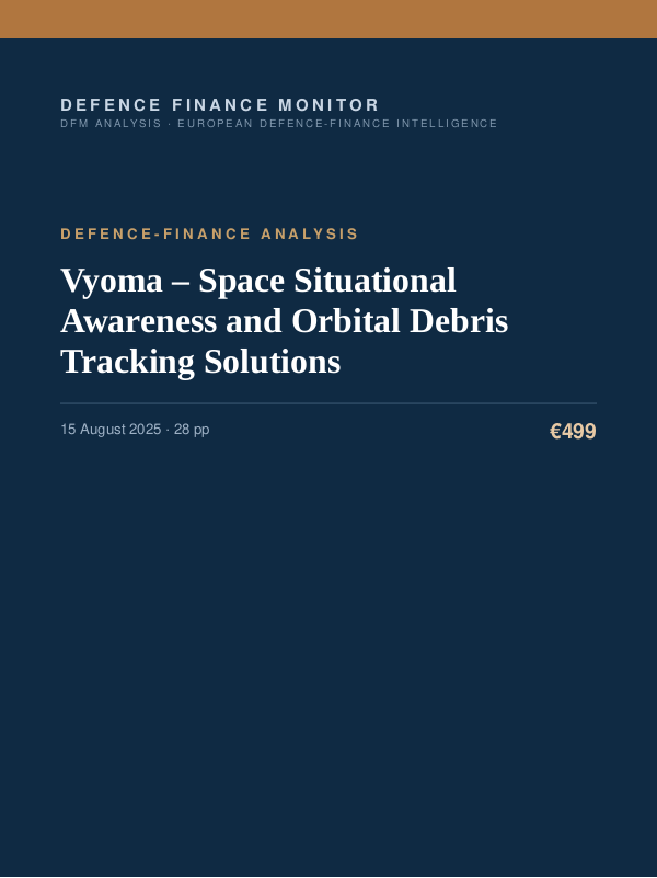 Cover of Vyoma – Space Situational Awareness and Orbital Debris Tracking Solutions