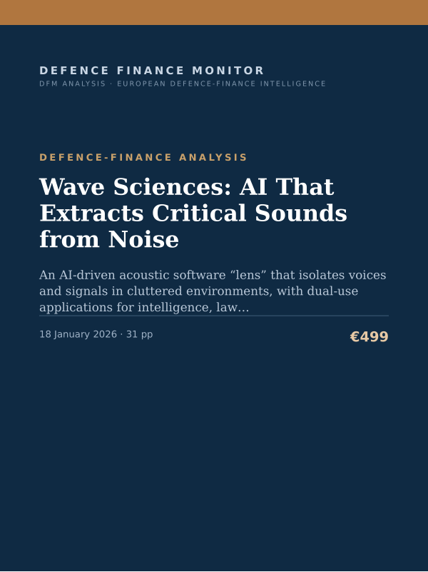 Cover of Wave Sciences: AI That Extracts Critical Sounds from Noise