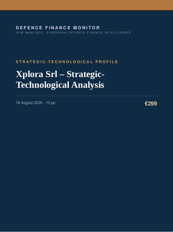 Cover of Xplora Srl – Strategic-Technological Analysis