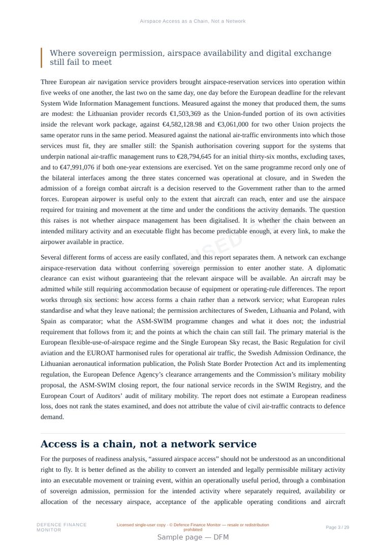 Sample page from “Airspace Access as a Chain, Not a Network” — 30-page report