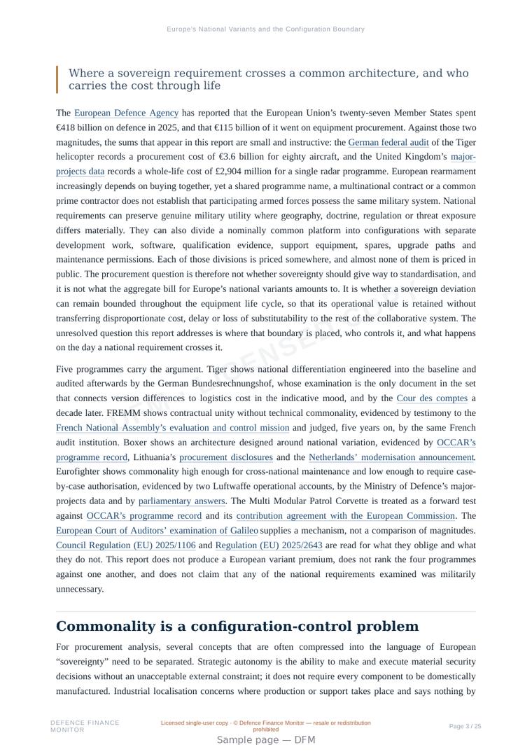 Sample page from “Europe’s National Variants and the Configuration Boundary” — 26-page report