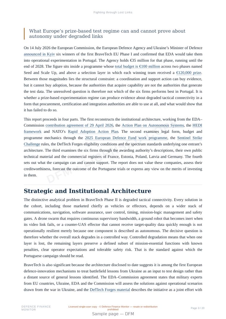 Sample page from “Fighting through Lost Links” — 21-page report