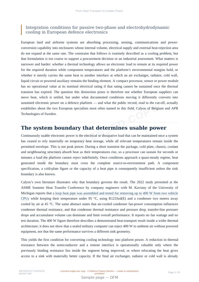 Sample page from “From Heat Transport to Usable Power” — 24-page report