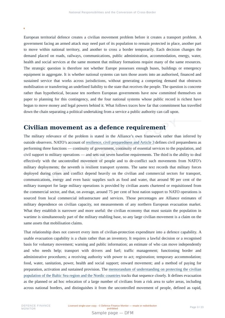 Sample page from “National Responsibilities and the Conversion of Cross-Border Capacity” — 24-page report