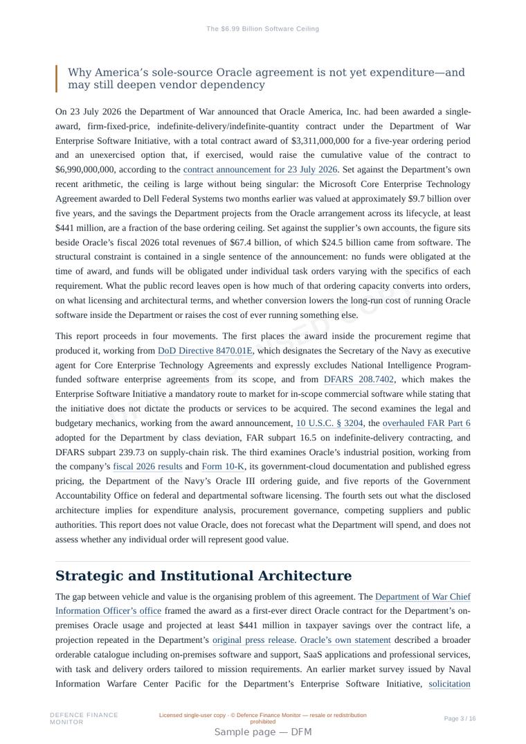 Sample page from “The $6.99 Billion Software Ceiling” — 17-page report