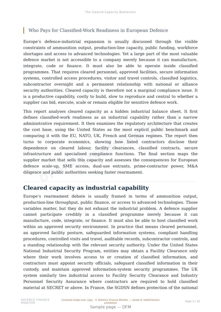 Sample page from “The Cleared-Capacity Bottleneck” — 21-page report