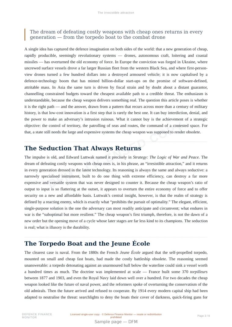 Sample page from “The irresistible attraction” — 9-page report