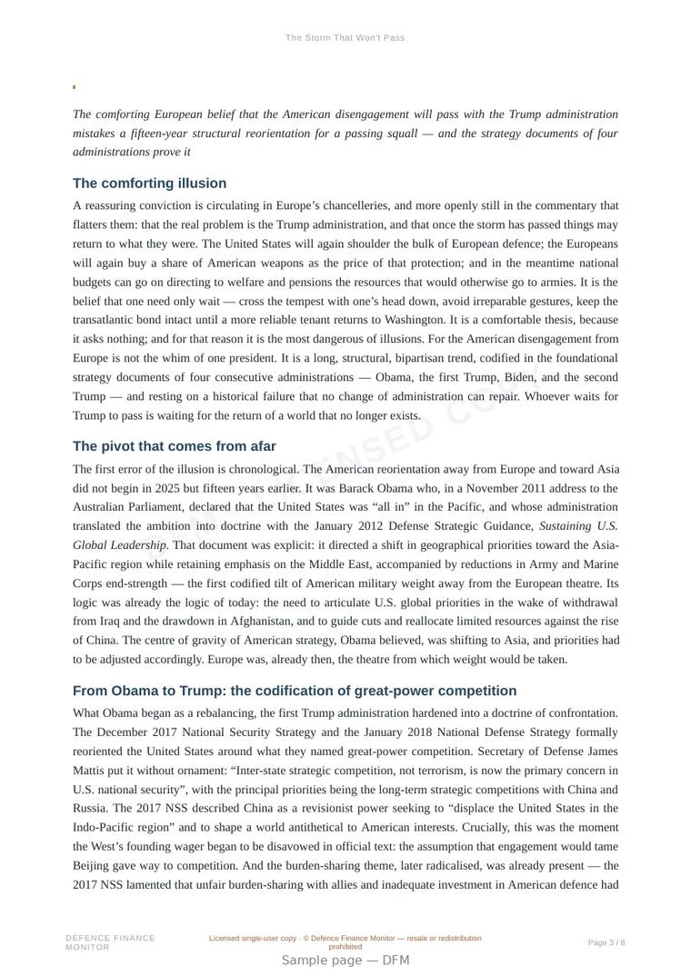 Sample page from “The Storm That Won't Pass” — 9-page report